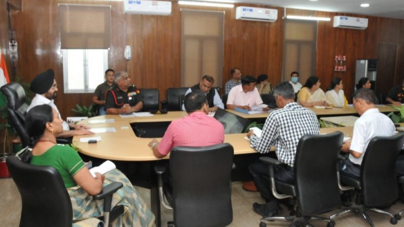 मुख्य सचिव की अध्यक्षता में अग्निपथ योजना के तहत भर्ती को लेकर शासन पुलिस एवं सेना के अधिकारियों के मध्य हुई बैठक