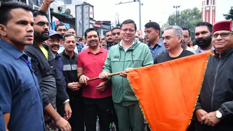 सीएम धामी ने अपने जन्म दिवस पर संकल्प दौड़ का किया  फ्लैग ऑफ, जन सहयोग के लिए जताया आभार
