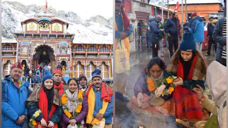 बर्फबारी के बीच बद्रीनाथ धाम पहुंची विधानसभा अध्यक्ष