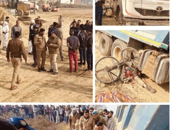 खनन सामग्री से भरे डंपर ने रौंद डाला साइकिल सवार, तीन दिन में दूसरी घटना