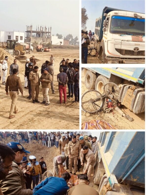 खनन सामग्री से भरे डंपर ने रौंद डाला साइकिल सवार, तीन दिन में दूसरी घटना