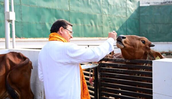 मुख्यमंत्री पुष्कर सिंह धामी ने श्री राम मंदिर प्राण प्रतिष्ठा के शुभ अवसर पर श्री रामचरितमानस की चौपाइयों का किया पाठ, गौशाला पहुंचकर की गौ माता की सेवा