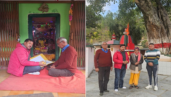 श्री लक्ष्मीनारायण मंदिर नारायण बगड़ दर्शन को पहुंचे बीकेटीसी उपाध्यक्ष किशोर पंवार, मंदिर परिसर का अवलोकलन कर कहा मंदिर के रखरखाव एवं सौन्दर्यीकरण के लिए करेंगे प्रयास